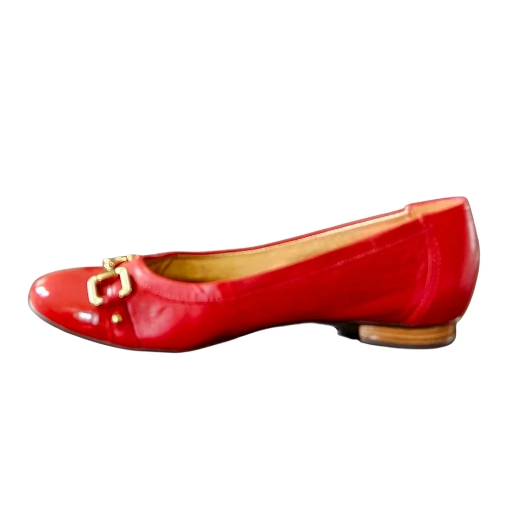 MARC JOSEPH Size 8.5 Women's Leather Made In Brazil Park Ave Flat Loafer In Red